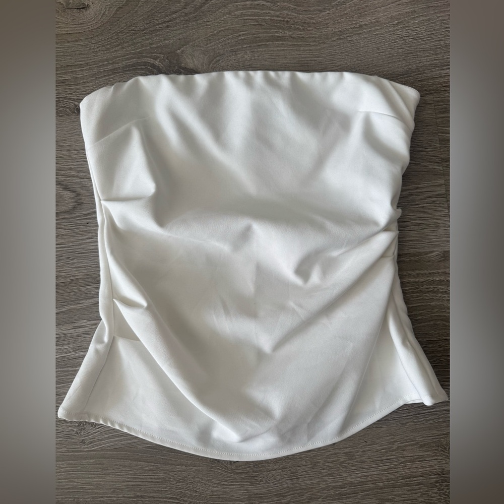 Dynamite Strapless White Tube Top